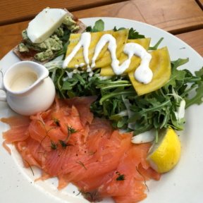 Gluten-free smoked salmon from Le Pain Quotidien